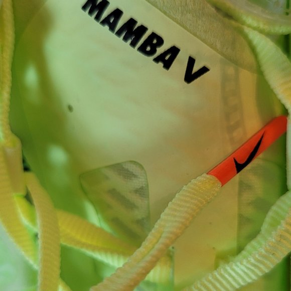 Nike Zoom Mamba V 'Barely Volt Hyper Orange' AJ1697-700 Running Cleats 13 M - Picture 5 of 6